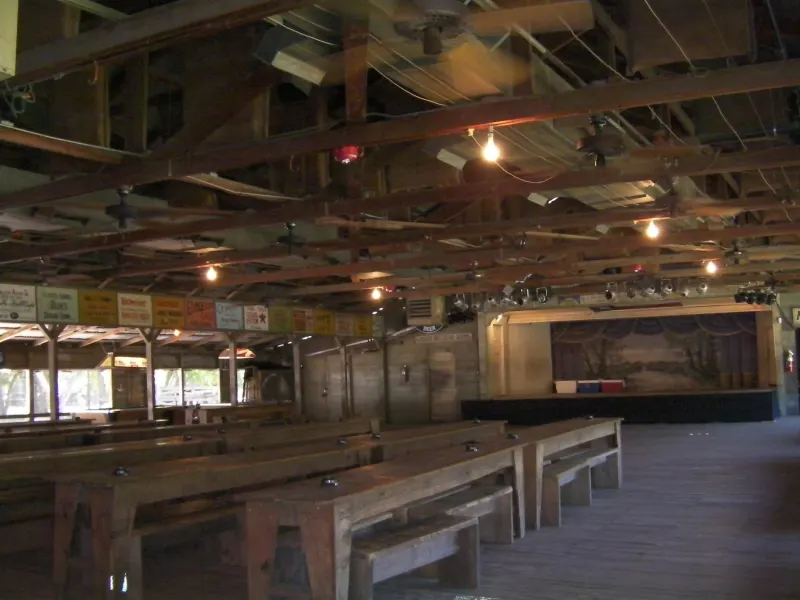 Inside Gruene Hall, the oldest continually operating dance hall in Texas