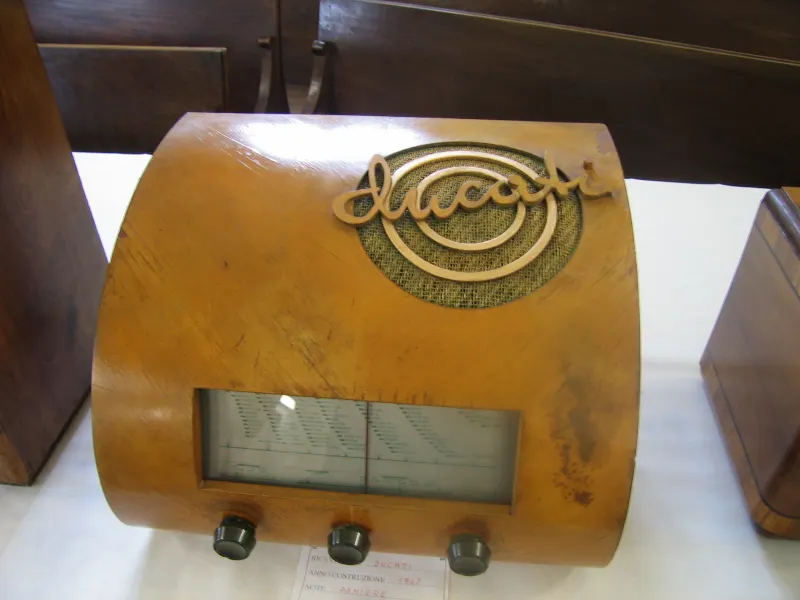 The tuning dial of a vintage valve radio receiver
