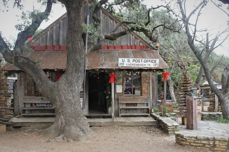 The post office and general store at Luckenbach, Texas